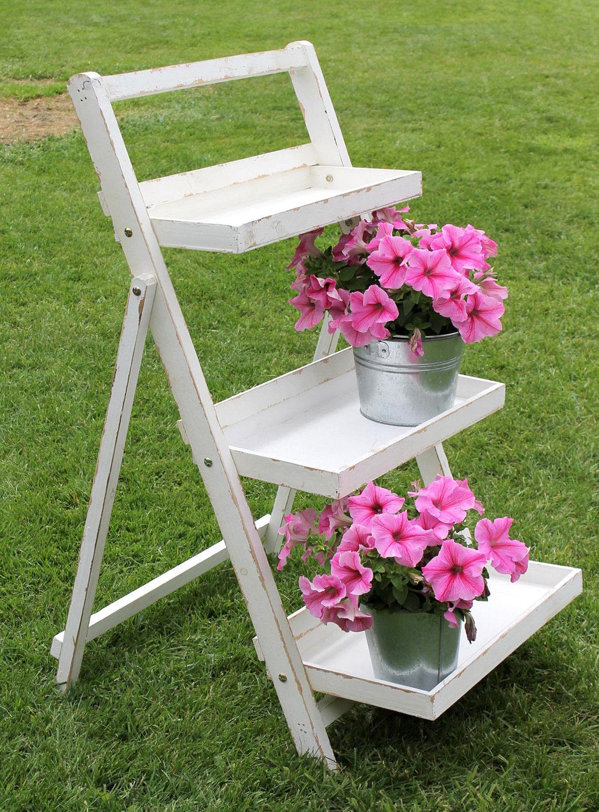 Blumentreppe 14B496 aus Holz 93 cm Blumenständer Pflanzentreppe