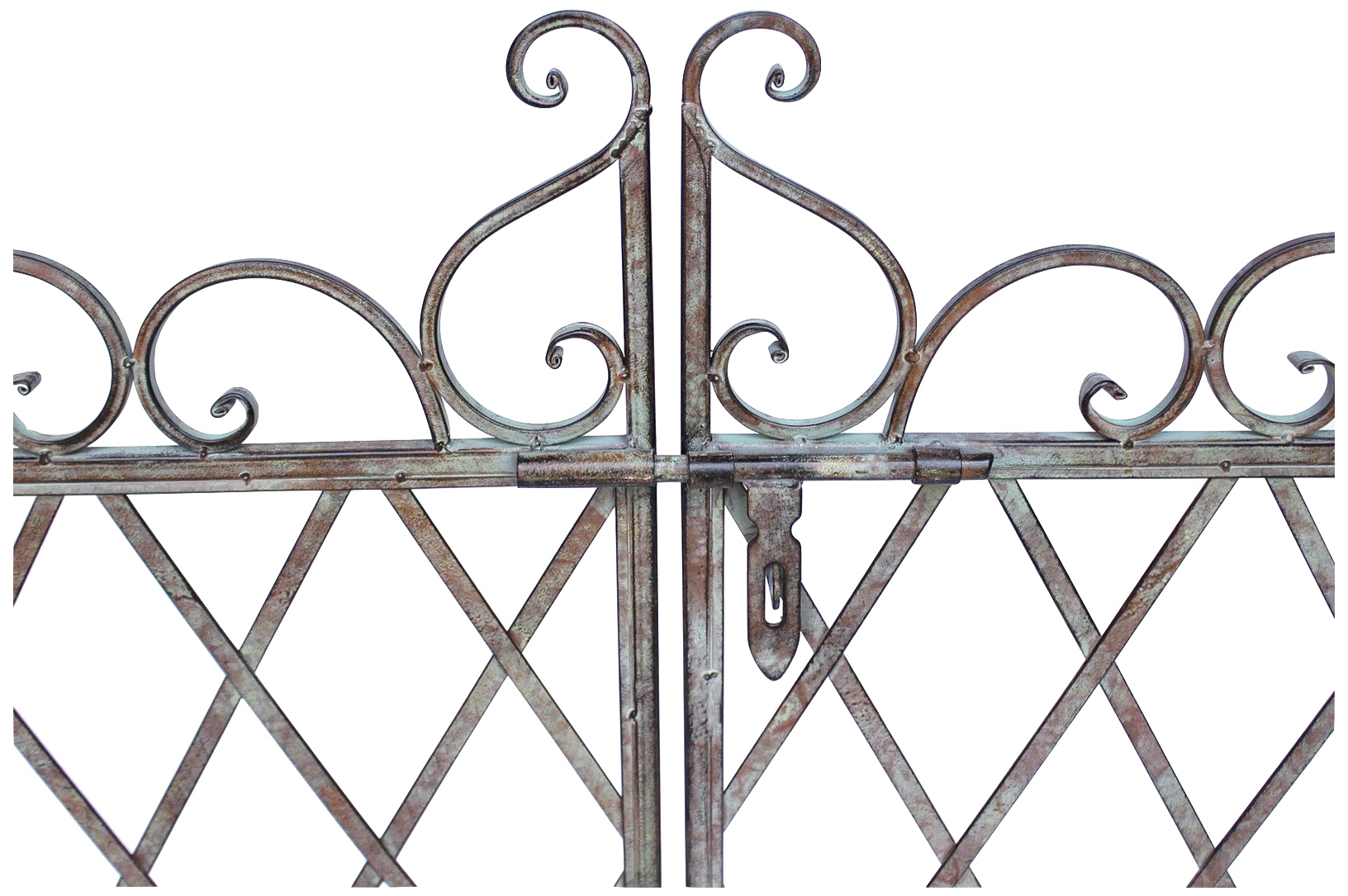 Rosenbogen mit Tor Pforte 110241 aus Metall Schmiedeeisen 274x172 cm