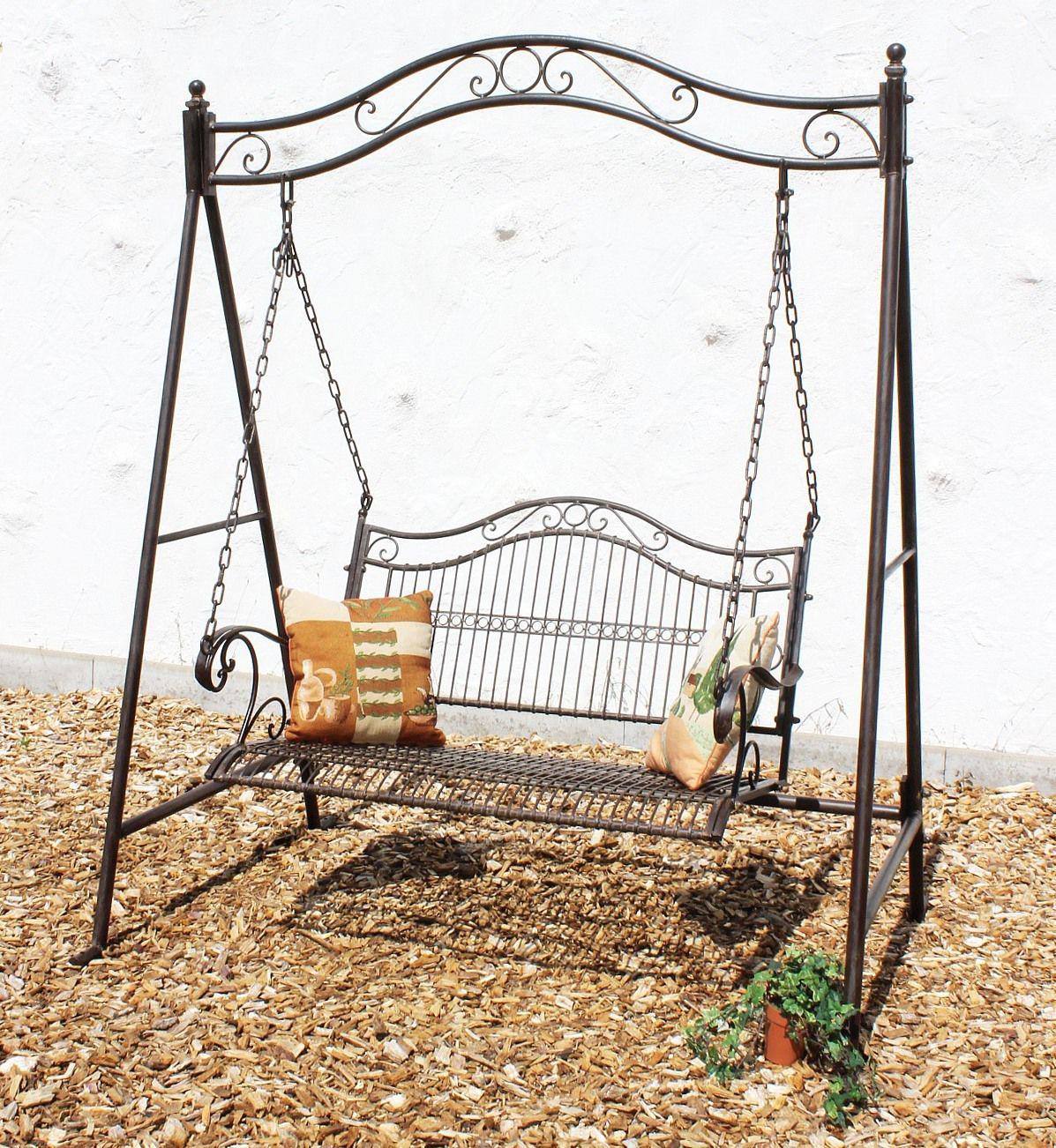 Hollywoodschaukel Metall Antik 2 Sitzer Gartenschaukel 082505 Schaukel
