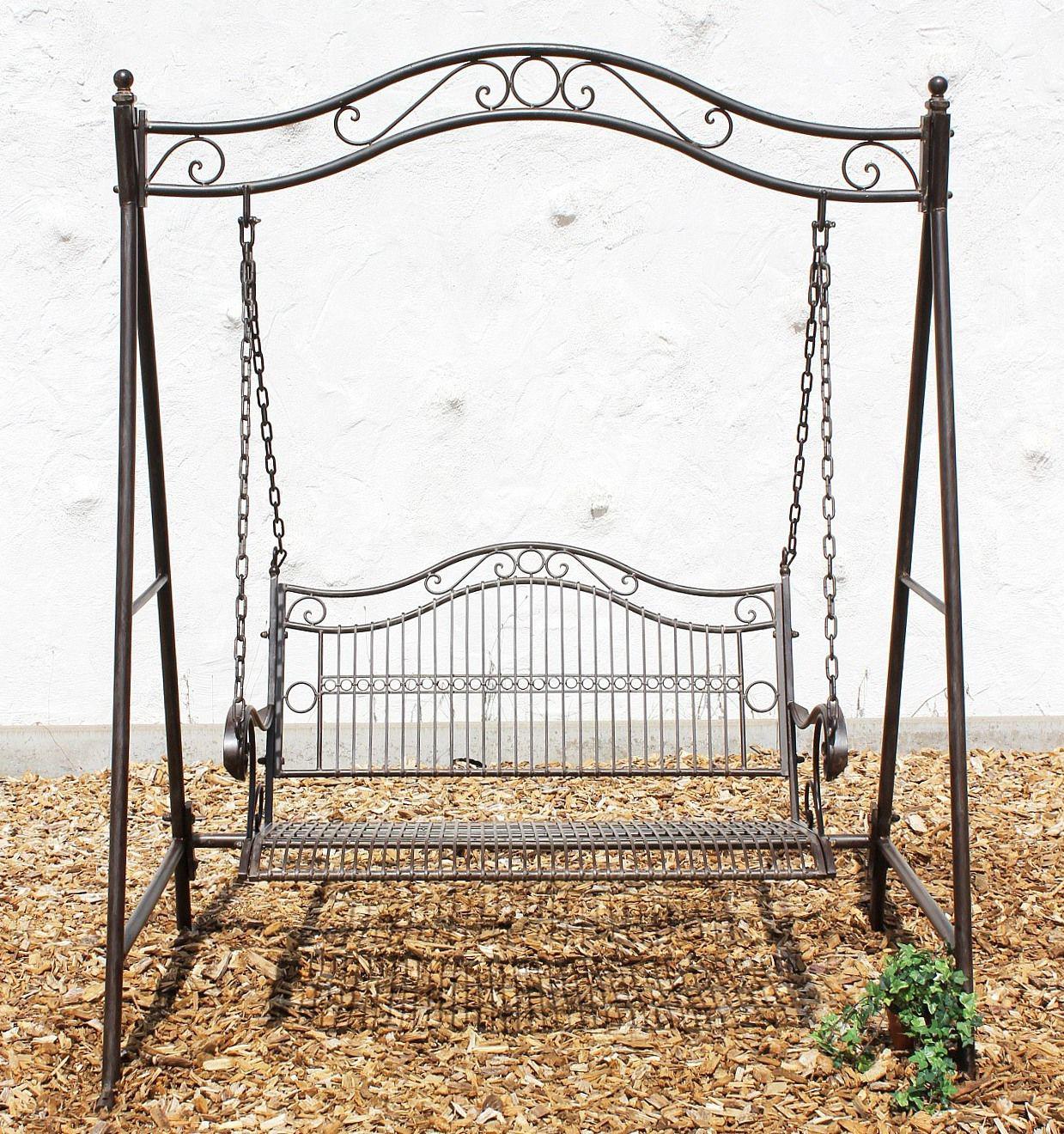 Hollywoodschaukel Metall Antik 2 Sitzer Gartenschaukel 082505 Schaukel