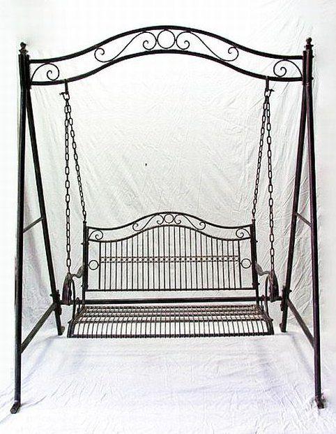 Hollywoodschaukel Metall Antik 2 Sitzer Gartenschaukel 082505 Schaukel