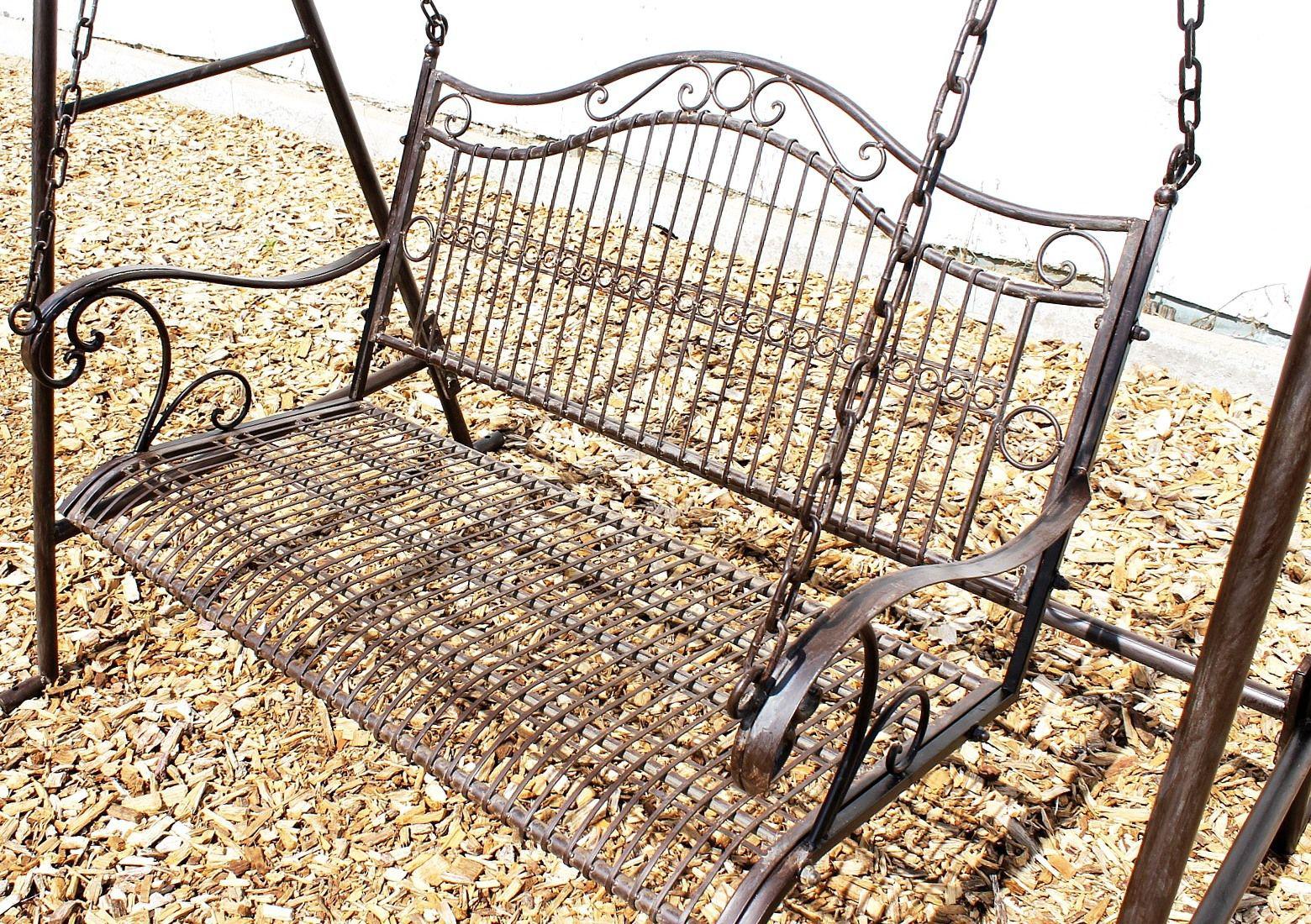 Hollywoodschaukel Metall Antik 2 Sitzer Gartenschaukel 082505 Schaukel