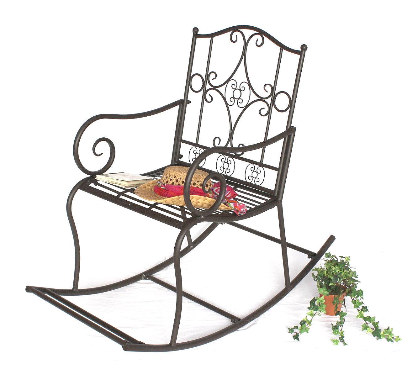 Schaukelstuhl Metall Gartenstuhl 140490 Stuhl Schwingsessel Schaukel
