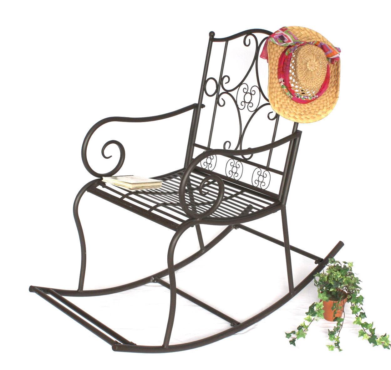 Schaukelstuhl Metall Gartenstuhl 140490 Stuhl Schwingsessel Schaukel