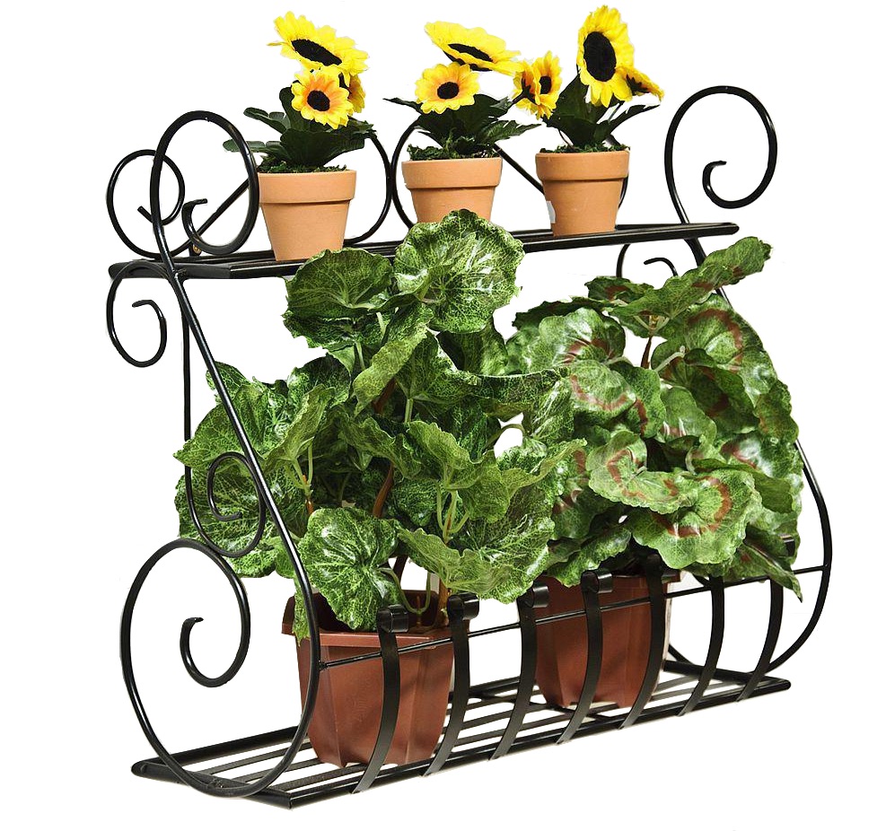 Wandblumenhalter Sebino Blumenständer aus Metall Wandregal Blumenregal