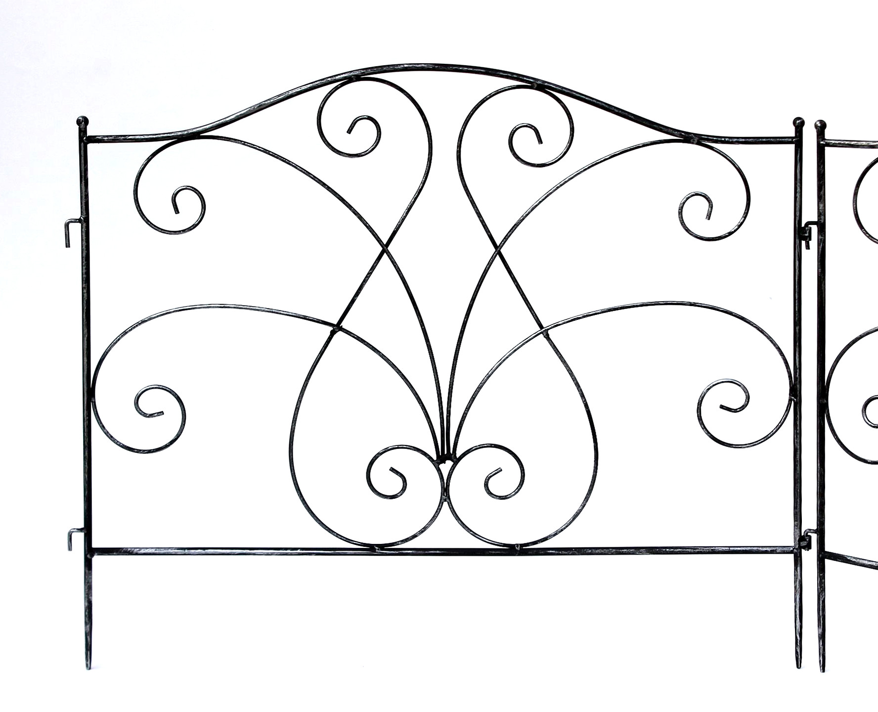 Steckzaun Metall Rankhilfe 60 cm breit Metallzaun ...
