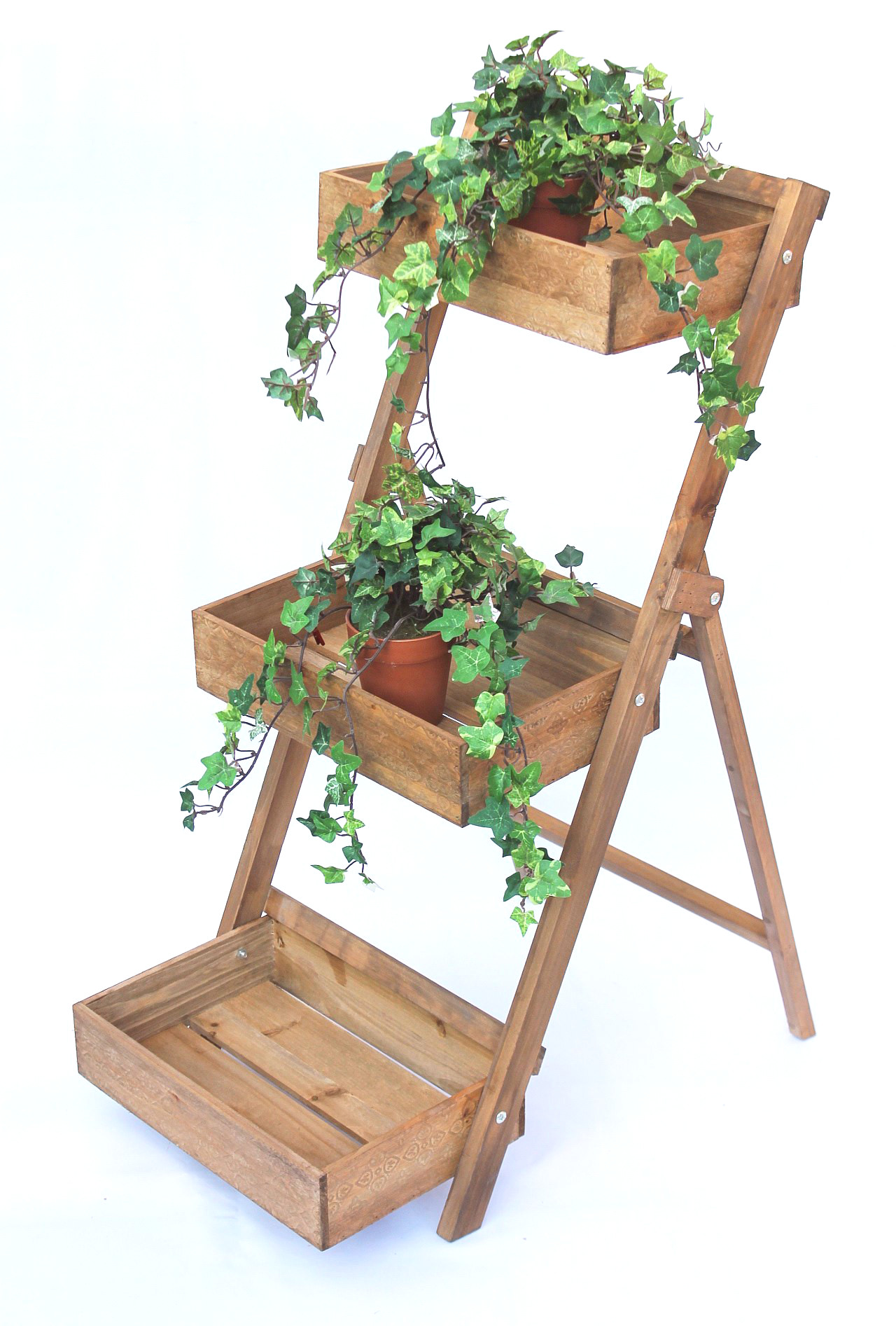 Blumentreppe Fiora aus Holz 90 cm Blumenständer Pflanzentreppe