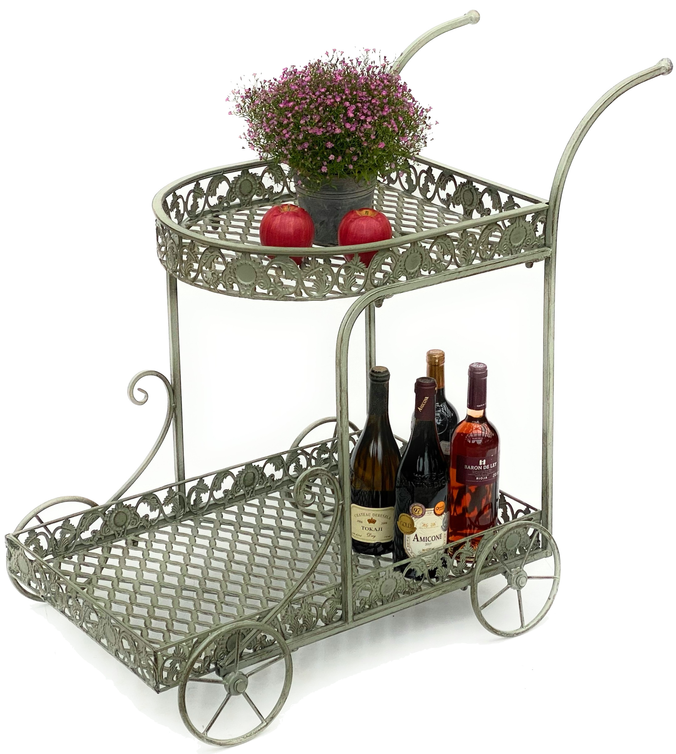 Servierwagen Metall 93979 Küchenwagen 70 cm Rollwagen Hausbar Teewagen