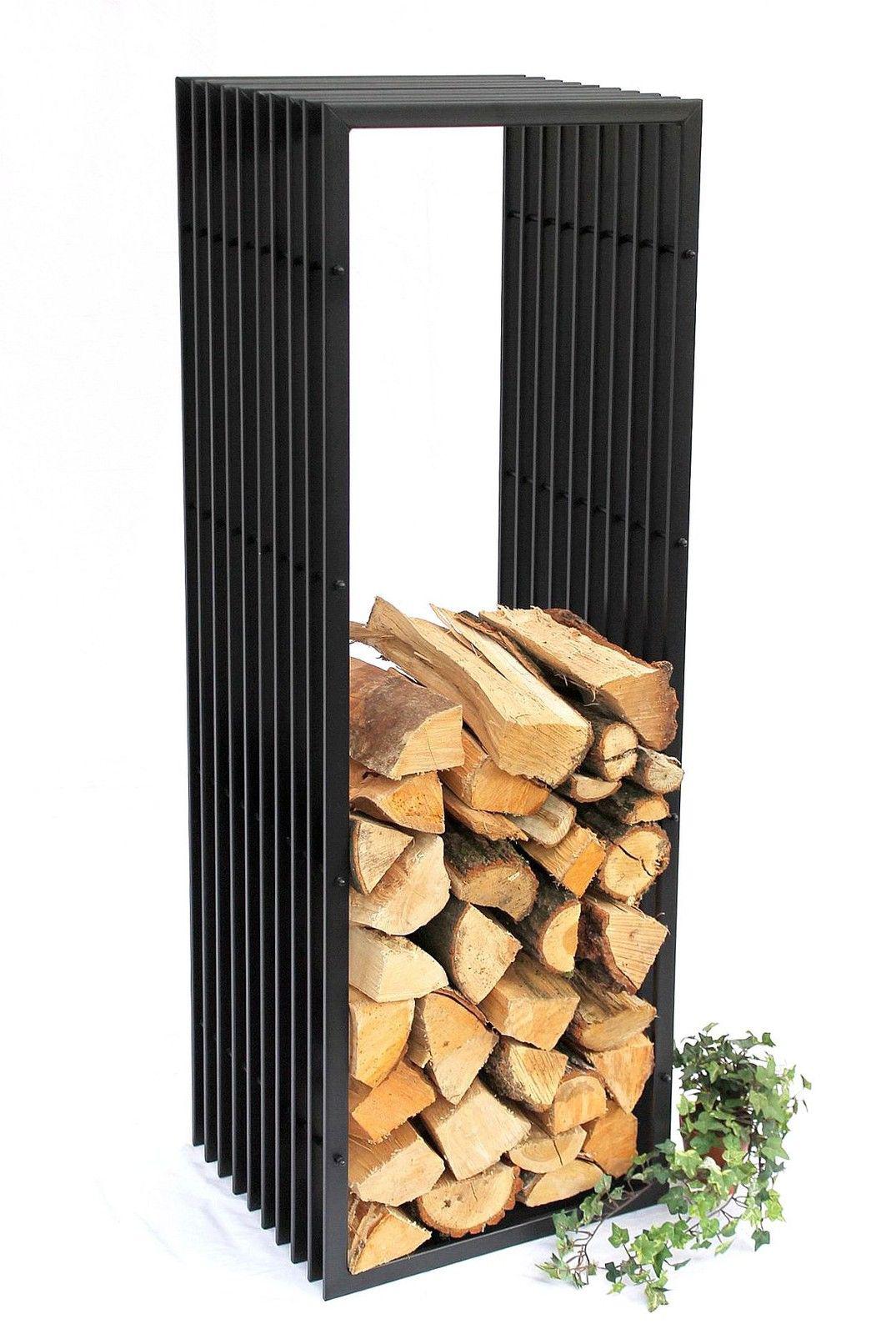 Kaminholzregal D-Stil 150 cm Kaminholzständer Holzkorb Kaminholzhalter