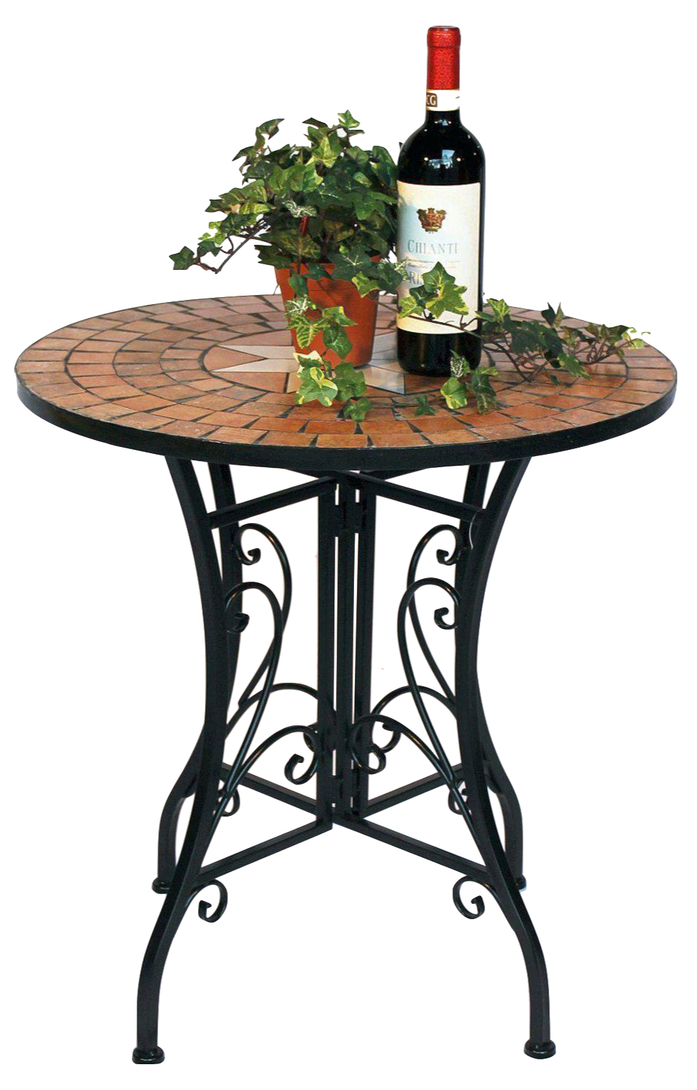 Tisch Mosaik 12001 Gartentisch 60cm Metall Beistelltisch Garten