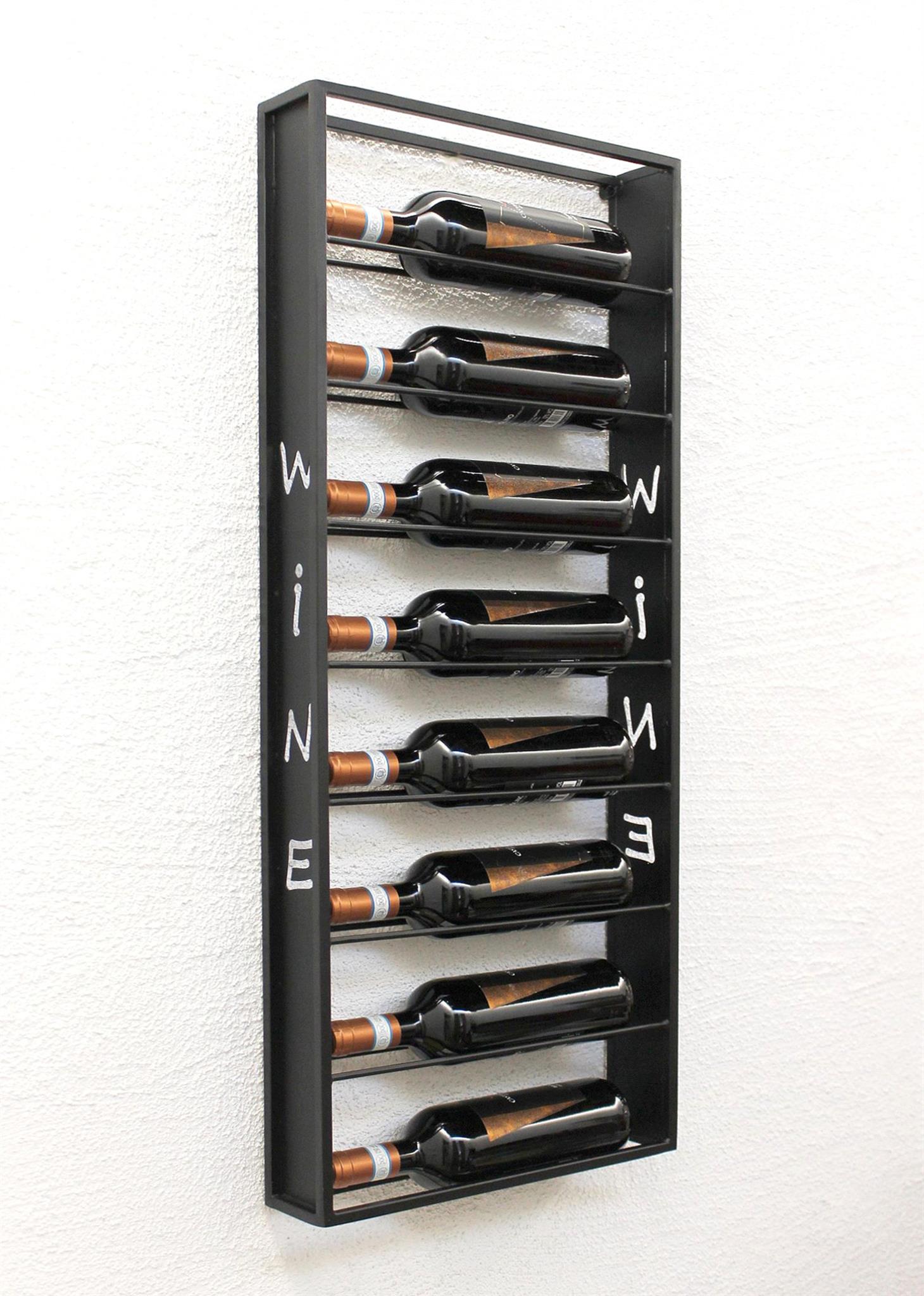 Iron Art 6 Flasche Weinhalter Wand-Weinflaschenst/änder Retro Wand Weinablage Regal f/ür Bar und Zuhause